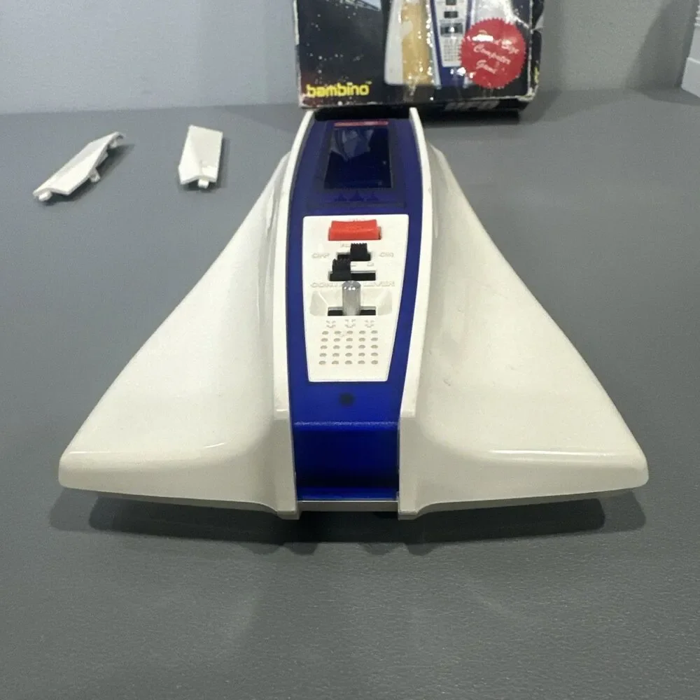 Bambino UFO Master Blaster Station Handheld Game W/ Box Manual Tested Fast Ship